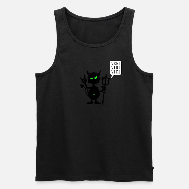 Teufel rocks / devil rocks (2c) - Männer Premium Bio Tank Top - Schwarz