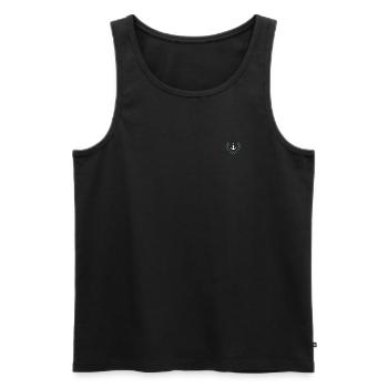 L’ancre dans la vie - Débardeur bio Premium Homme - noir - Devant - AI Model Male 178 light (178cm)