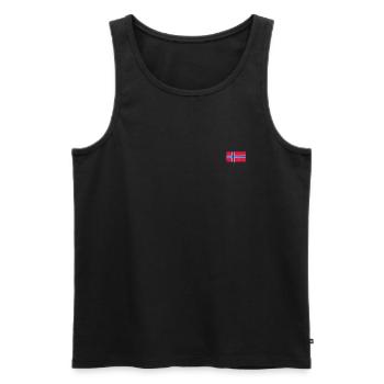 Flag of Norway - Men's Premium Organic Tank Top - black - Front - AI Model Male 178 light (178cm)