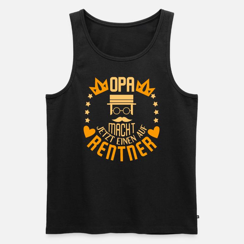 OPA Rentner Geschenk - Männer Premium Bio Tank Top - Schwarz