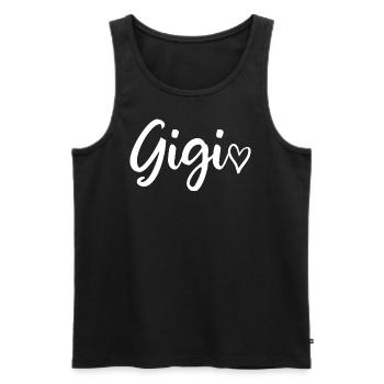 Gigi - Grand-mère cadeau de grand-mère Fête des mères enceinte - Débardeur bio Premium Homme - noir - Devant - Michal (187cm)