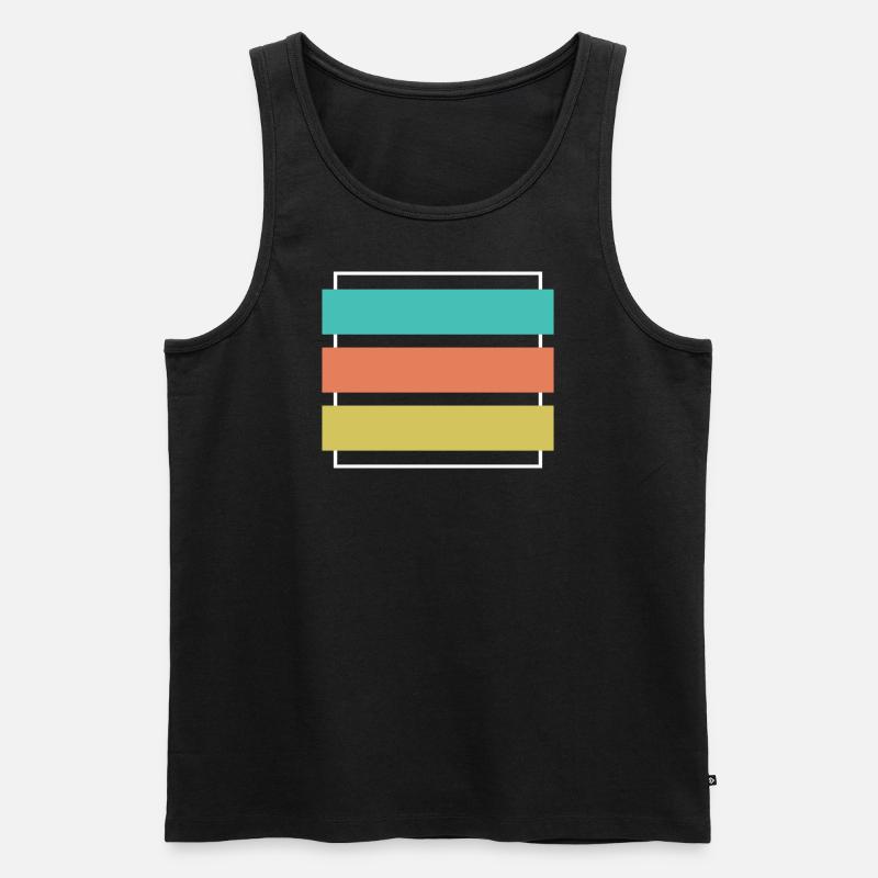 Rectangle logo - Square logo - Men's Premium Organic Tank Top - black