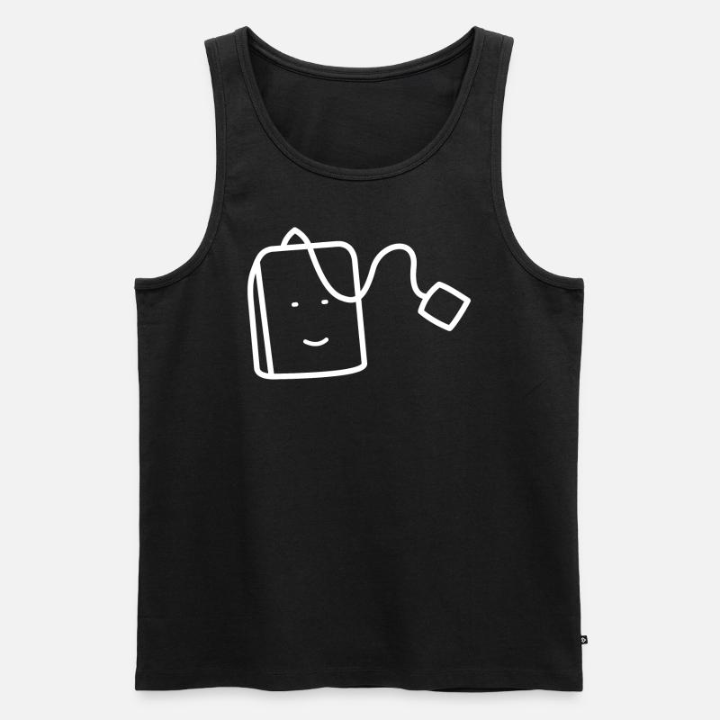 Teebeutel - Männer Premium Bio Tank Top - Schwarz