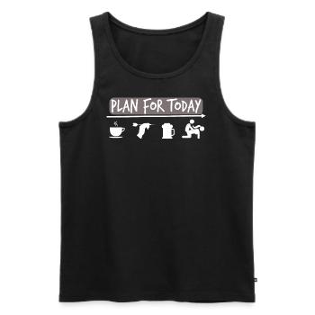 Darts - Darts - Plan for today - Darts Player - Men's Premium Organic Tank Top - black - Front - Michal (187cm)