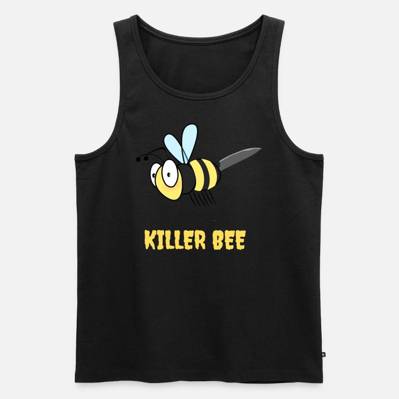 KILLER BEE - Männer Premium Bio Tank Top - Schwarz