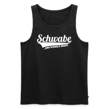 Schwabe - Schwäbisch - Männer Premium Bio Tank Top - Schwarz - Vorne - AI Model Male 178 light (178cm)