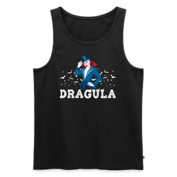 Drag Queen Dracula Carnaval d’Halloween - Débardeur bio Premium Homme - noir - Devant - AI Model Male 178 light (178cm)