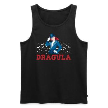 Dragula Dracula Drag Queen Halloween Carnival - Men's Premium Organic Tank Top - black - Front - AI Model Male 178 light (178cm)