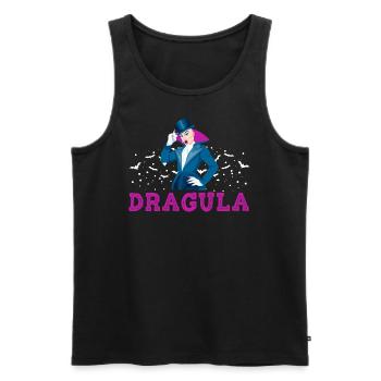 Dragula Dracula Drag Queen Halloween Carnival - Men's Premium Organic Tank Top - black - Front - AI Model Male 178 light (178cm)