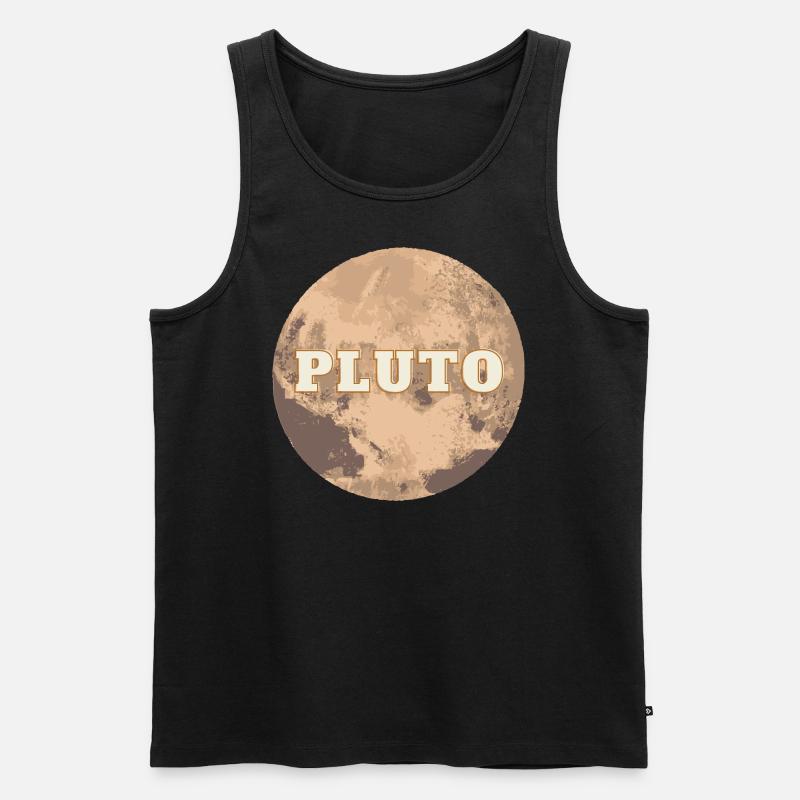 Pluto Planet - Männer Premium Bio Tank Top - Schwarz