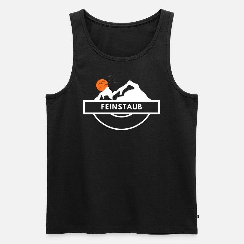 Feinstaub - Männer Premium Bio Tank Top - Schwarz