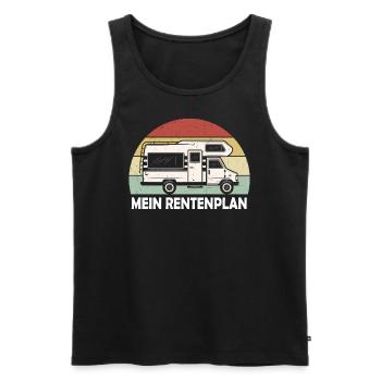 Camper Design – Mein Rentenplan Wohnmobil - Männer Premium Bio Tank Top - Schwarz - Vorne - Michal (187cm)