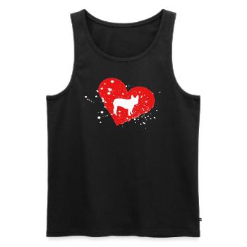 Frenchie, Bully, Bouledogue français, Cadeau - Débardeur bio Premium Homme - noir - Devant - Michal (187cm)