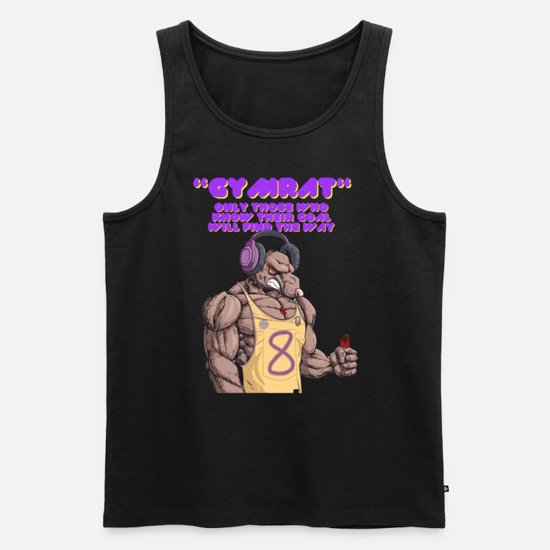Gym - Männer Premium Bio Tank Top - Schwarz