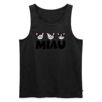 Katzen1 1 - Männer Premium Bio Tank Top - Schwarz - Vorne - Michal (187cm)