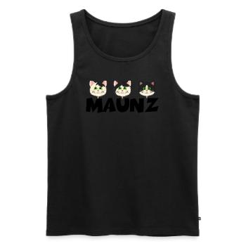 Katzen3 1 - Männer Premium Bio Tank Top - Schwarz - Vorne - Michal (187cm)