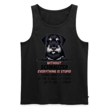 Ohne Schnauzer ist alles doof - Männer Premium Bio Tank Top - Schwarz - Vorne - AI Model Male 178 light (178cm)