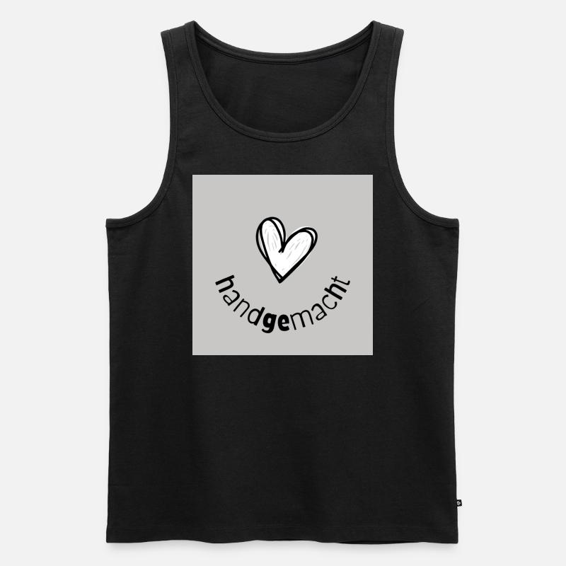 Handgemacht - Männer Premium Bio Tank Top - Schwarz