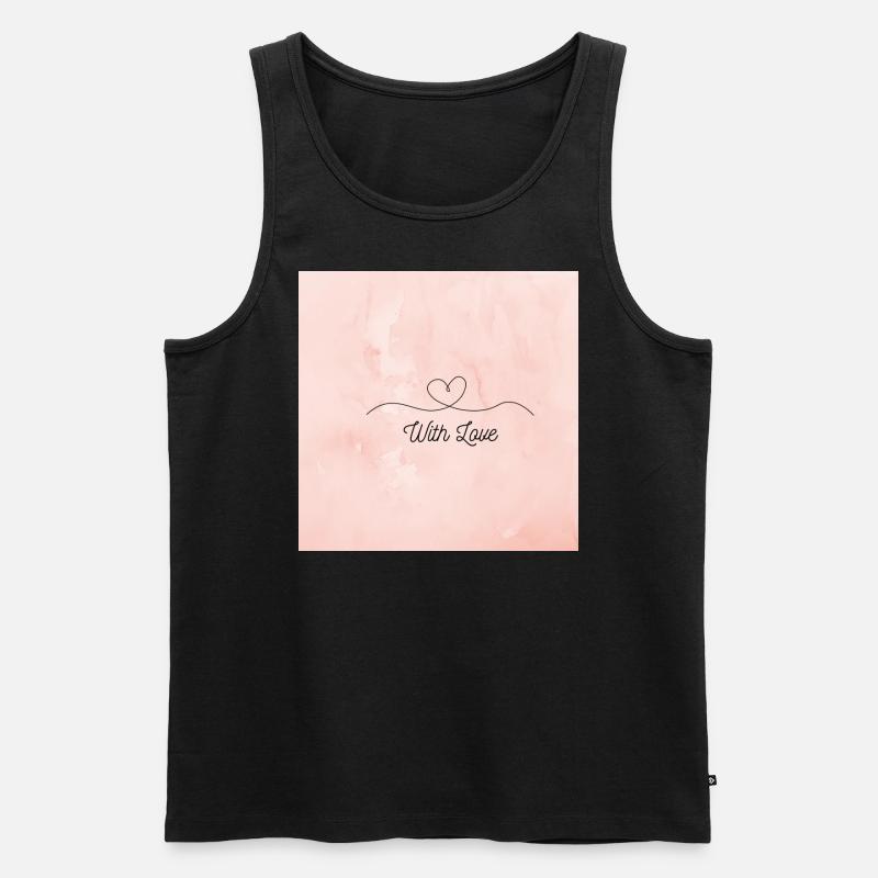 Love - Männer Premium Bio Tank Top - Schwarz