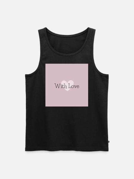 With Love - Männer Premium Bio Tank Top - Schwarz
