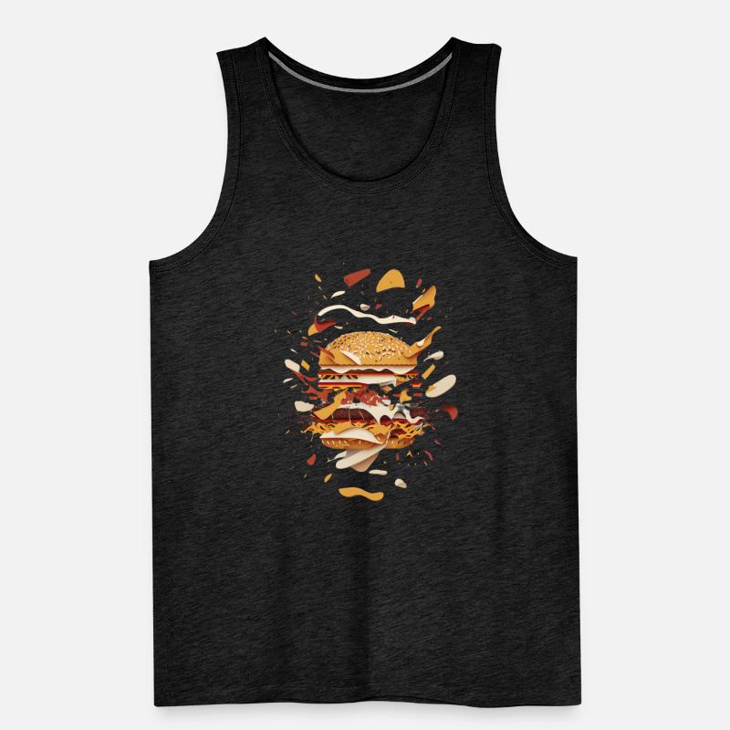 Burger Exploded | Deconstructed Burger Men's Premium Organic Tank Top
