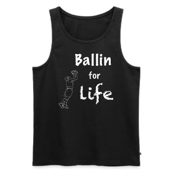 Basketball Sport Player Game Ballin Baskets - Männer Premium Bio Tank Top - Schwarz - Vorne - AI Model Male 178 light (178cm)