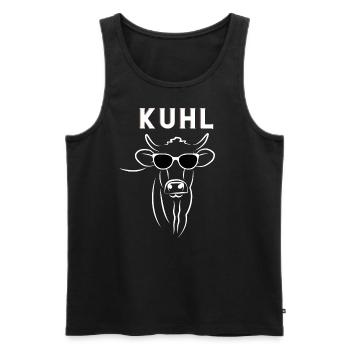 Lustiges Kuh Kuhl wie Kühe mit Sonnenbrille Shirt - Männer Premium Bio Tank Top - Schwarz - Vorne - Michal (187cm)