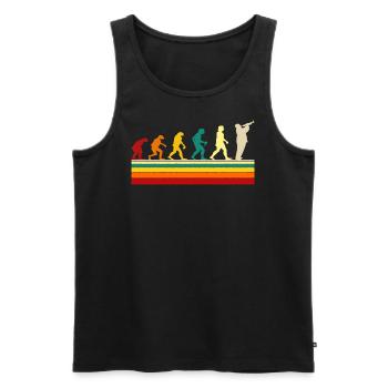 Trumpet Evolution Music Musician Trumpeter Funny - Men's Premium Organic Tank Top - black - Front - AI Model Male 178 light (178cm)