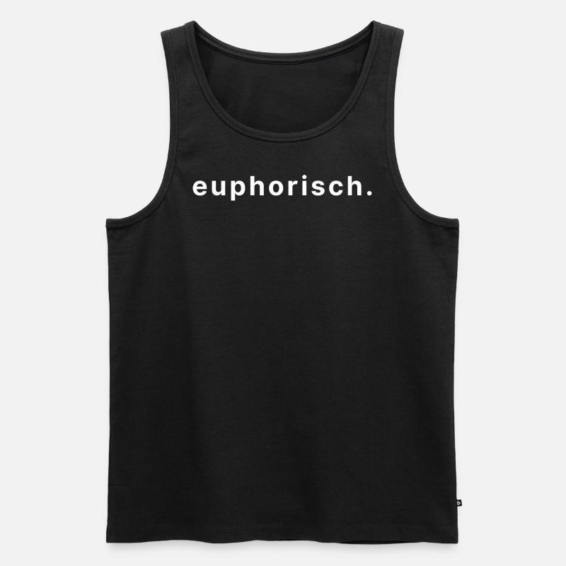 euphorisch. - Männer Premium Bio Tank Top - Schwarz