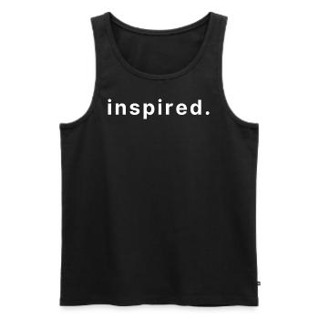 inspired. - Männer Premium Bio Tank Top - Schwarz - Vorne - Michal (187cm)