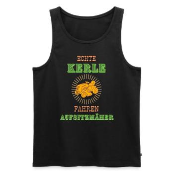 Rasenmäher - Männer Premium Bio Tank Top - Schwarz - Vorne - Michal (187cm)