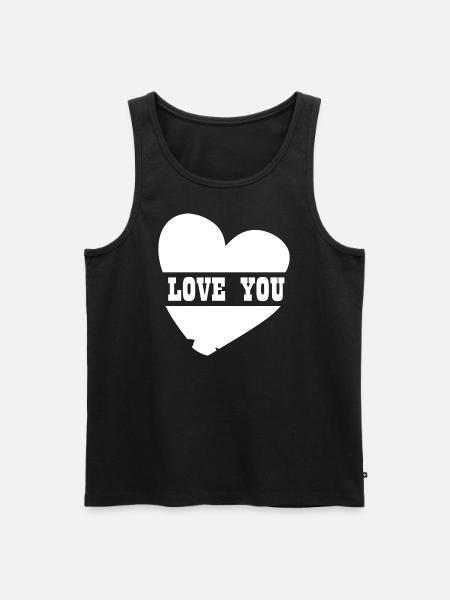 LOVE YOU - Men's Premium Organic Tank Top - black