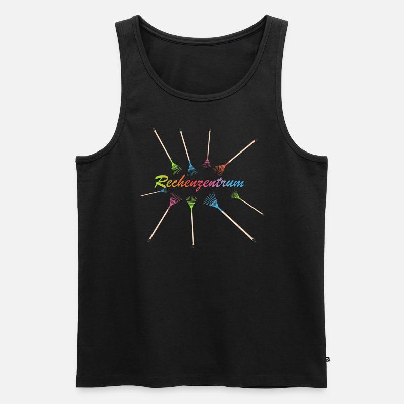 "Rechenzentrum" kunterbunt - Männer Premium Bio Tank Top - Schwarz