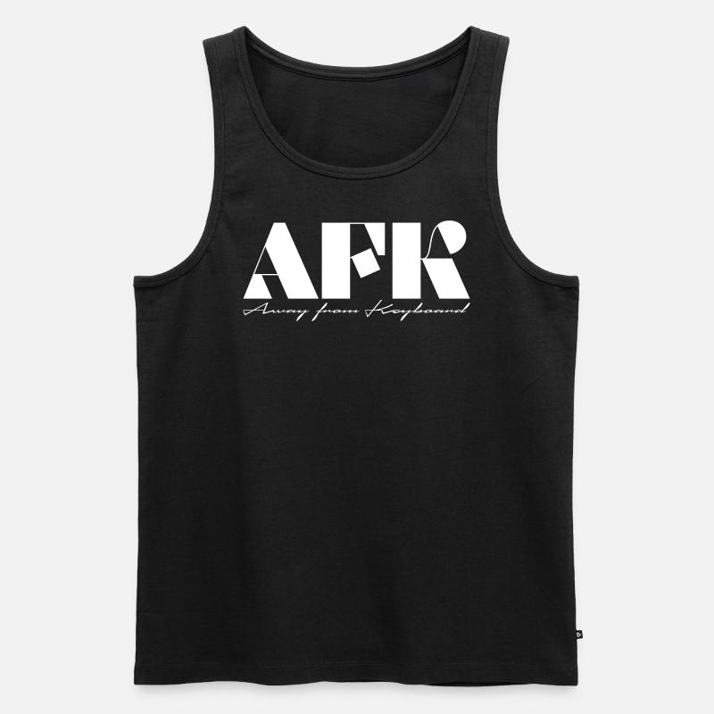AFK Away from Keyboard - Männer Premium Bio Tank Top - Schwarz