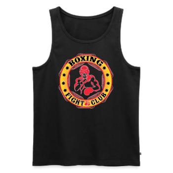 Boxing Fight Club Design - Männer Premium Bio Tank Top - Schwarz - Vorne - AI Model Male 178 light (178cm)