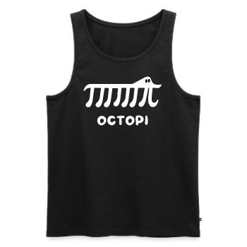 Funny Pi Math Design - Octopi math - Débardeur bio Premium Homme - noir - Devant - AI Model Male 178 light (178cm)