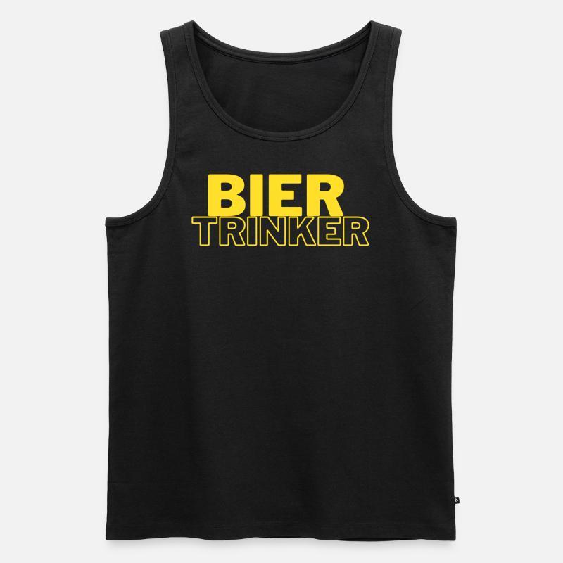 Bier Trinker - Männer Premium Bio Tank Top - Schwarz