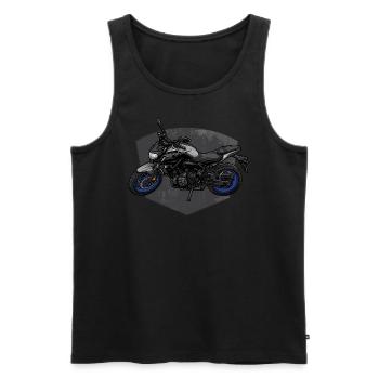 MT-07 MT07 Moto - Débardeur bio Premium Homme - noir - Devant - AI Model Male 178 light (178cm)