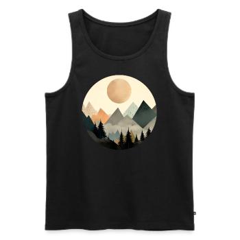 Berge - Männer Premium Bio Tank Top - Schwarz - Vorne - Michal (187cm)