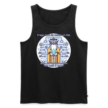 Qubits sind Elben - Männer Premium Bio Tank Top - Schwarz - Vorne - AI Model Male 178 light (178cm)