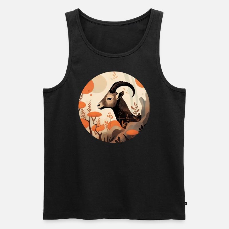 Sternzeichen Steinbock - Männer Premium Bio Tank Top - Schwarz