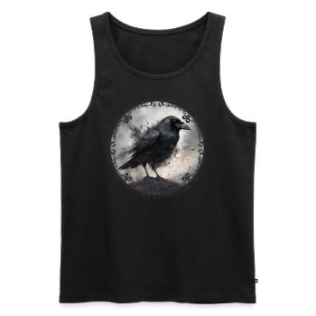Dunkler Rabe 2 - Männer Premium Bio Tank Top - Schwarz - Vorne - Michal (187cm)