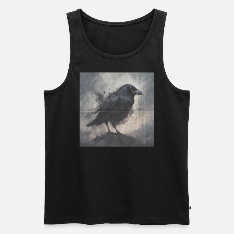 Dunkler Rabe - Männer Premium Bio Tank Top - Schwarz