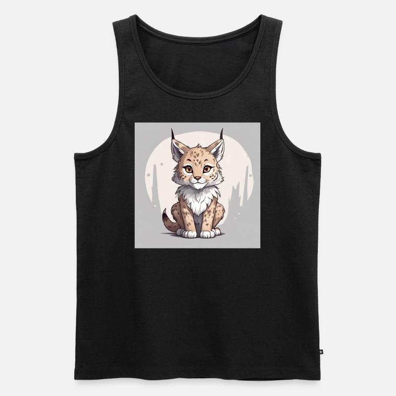 Luchs - Männer Premium Bio Tank Top - Schwarz