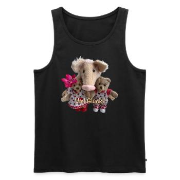 Viel Glück - Männer Premium Bio Tank Top - Schwarz - Vorne - AI Model Male 178 light (178cm)