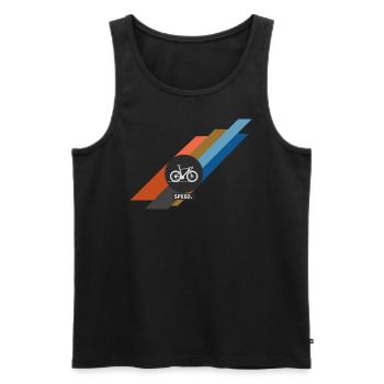 Road Bike Bicycle Gift T-Shirt Hoodie - Men's Premium Organic Tank Top - black - Front - Michal (187cm)