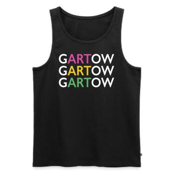 GARTOW white new - Männer Premium Bio Tank Top - Schwarz - Vorne - AI Model Male 178 light (178cm)