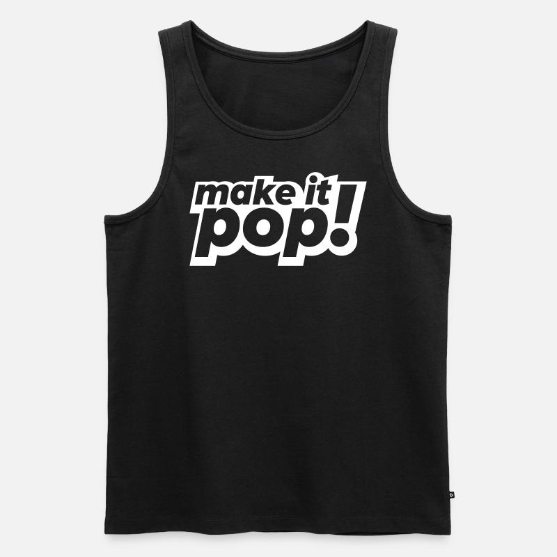 make it pop - Männer Premium Bio Tank Top - Schwarz