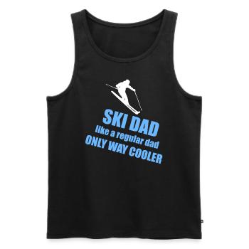 Ski Dad Skiing Skiing Dad Dad Saying - Men's Premium Organic Tank Top - black - Front - AI Model Male 178 light (178cm)