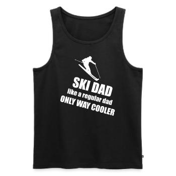 Ski Dad Skiing Skiing Dad Dad Saying - Men's Premium Organic Tank Top - black - Front - AI Model Male 178 light (178cm)